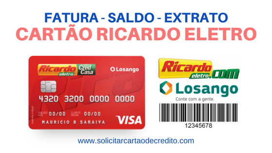 Fatura do Cartão Ricardo Eletro - Saldo e Extrato